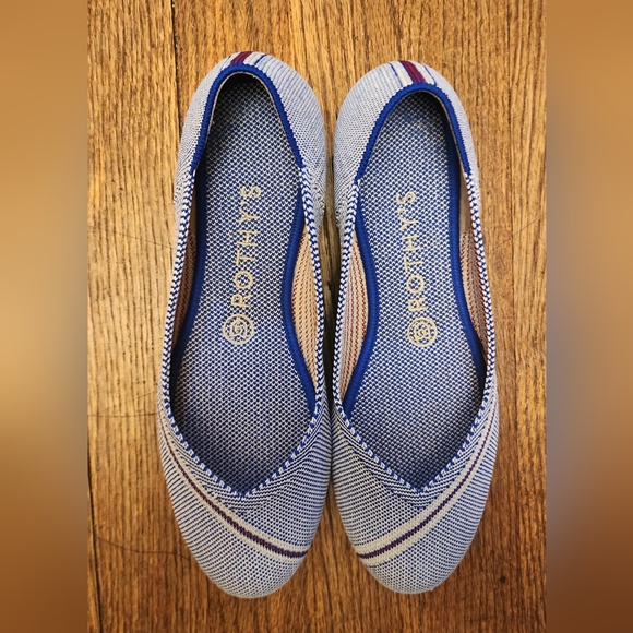Rothy's Blue Reflective Stripe Flats - Picture 2 of 9